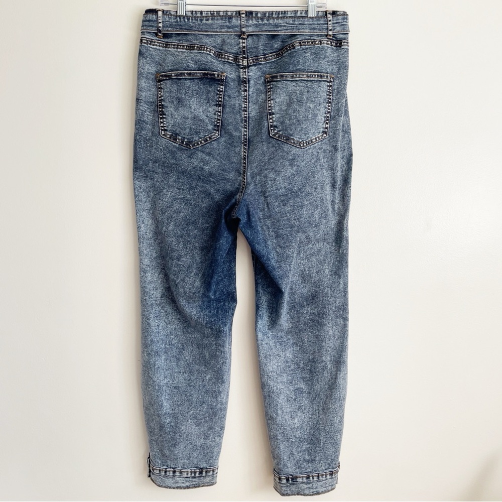 Fashion to Figure high rise belted cargo jeans utility carpenter work wear army - Picture 4 of 15